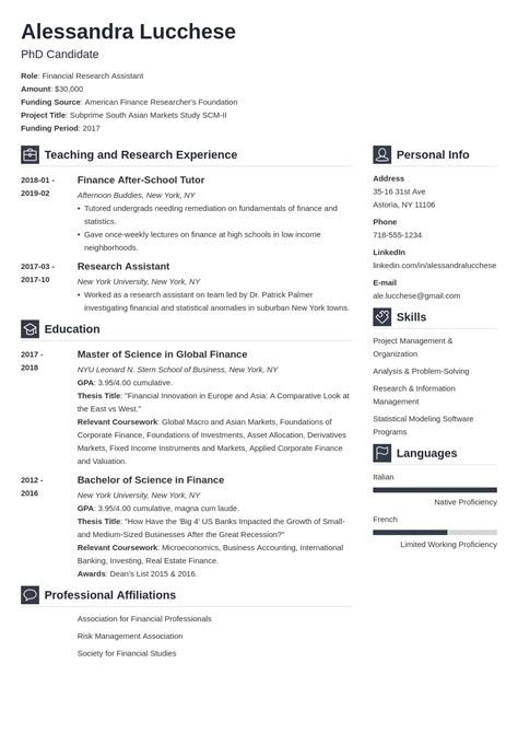 Grad School Resume Examples + Template for 2024