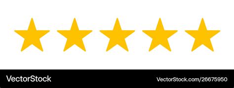 Five stars customer product rating review flat Vector Image