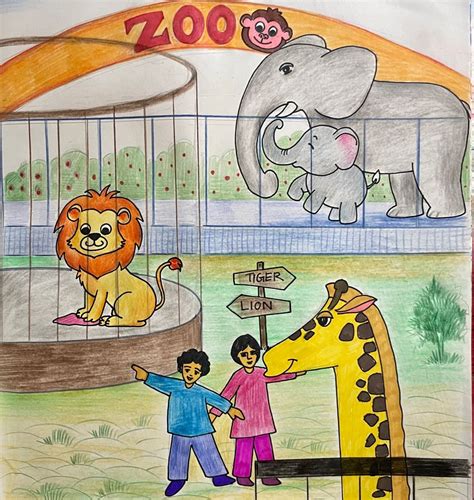 Zoo Drawing For Kids