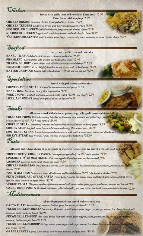 Online Menu of Francis Family Restaurant, Cambridge, OH