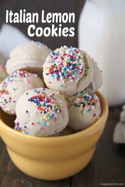 Italian Lemon Cookies (with sprinkles!) - Snappy Gourmet