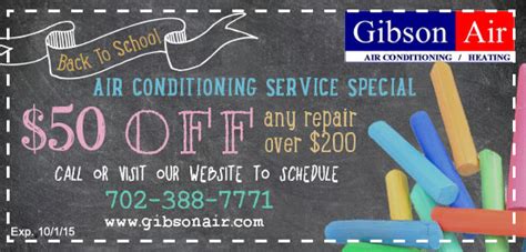 Air Conditioning Coupons, HVAC Deals & Specials - Gibson Air | Air conditioning services, Back ...