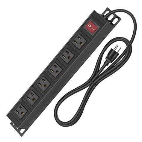 Buy BTU 6 Outlet Power Strip, Metal able Power Strip Surge Protector, Heavy Duty Wall Power ...