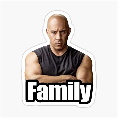 "Vin Diesel Family Meme" Sticker for Sale by KiwiHouse | Redbubble