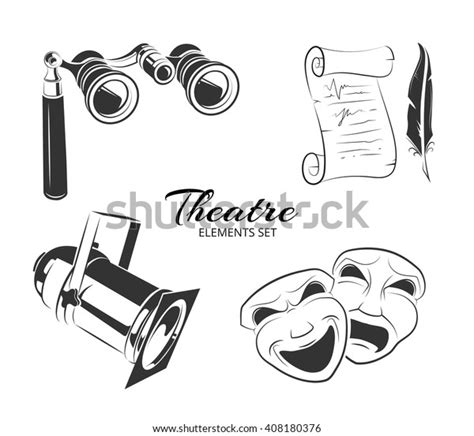 Vector Elements Theatre Logo Theater Labels Stock Vector (Royalty Free) 408180376 | Shutterstock