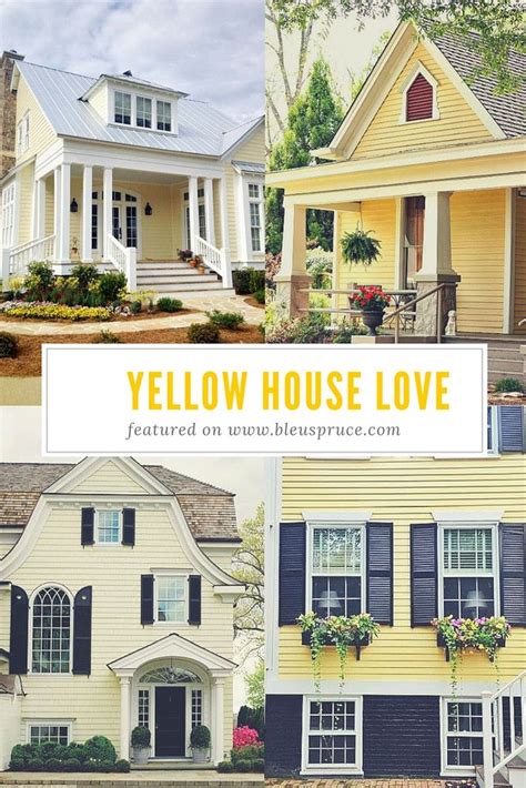 Yellow House Love | House exterior blue, Yellow house exterior, Exterior house colors