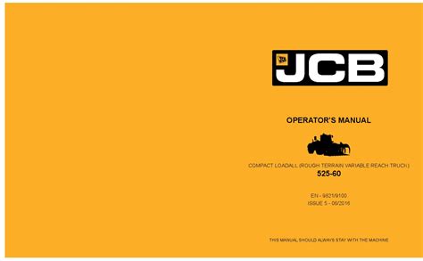 JCB 525-60 Operation and Maintenance Manual PDF download - Service ...