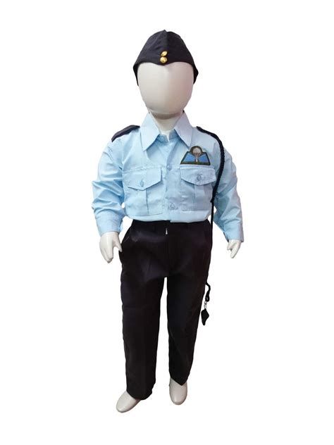 Buy BookMyCostume Indian Air Force Defence Pilot Uniform Kids Fancy Dress Costume - Blue Adults ...