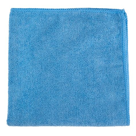 16" x 16" Blue Microfiber Cleaning Cloth - 12/Pack