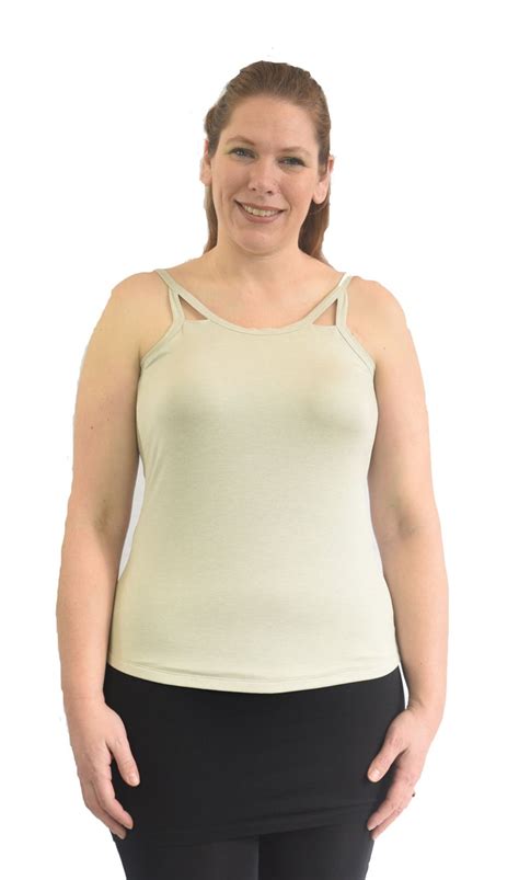 Mastectomy Camisole / Cut-out Tank Top With Built-in Breast Prosthetics ...