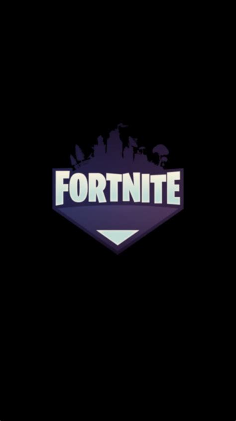 the fortnite logo is shown on a black background with purple and blue ...