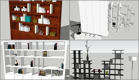 4848 Bookshelf Sketchup Model Free Download