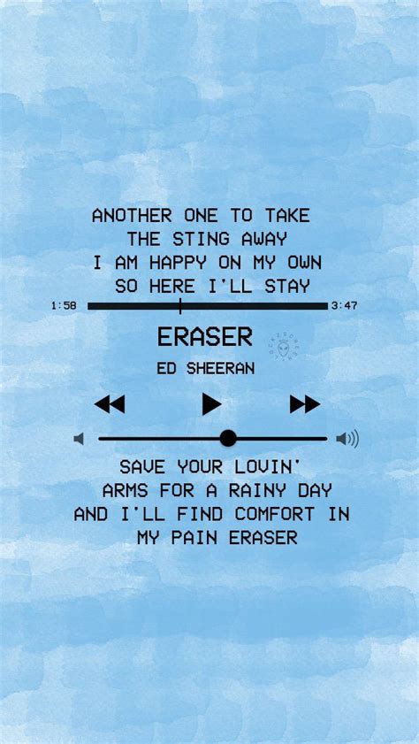 🔥 Free download Eraser Ed Sheeran Ed sheeran lyrics Song lyrics ...