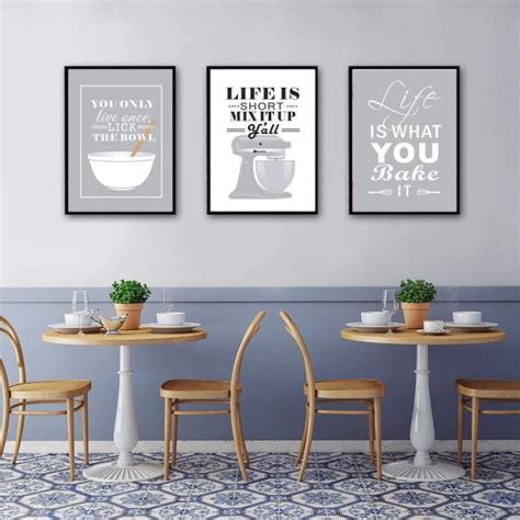 New Baking Canvas Painting Life Quote Oil Posters and Prints Wall ...