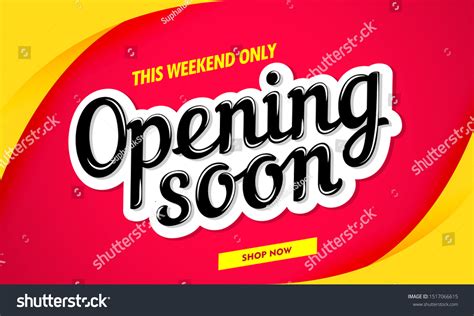 Opening Soon Banner Template Red Stock Vector (Royalty Free) 1517066615 ...