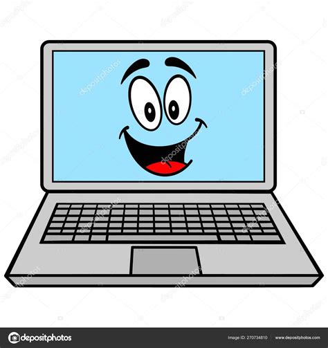 Laptop Cartoon Cartoon Illustration Computer Laptop Stock Vector Image by ©larryrains #270734810