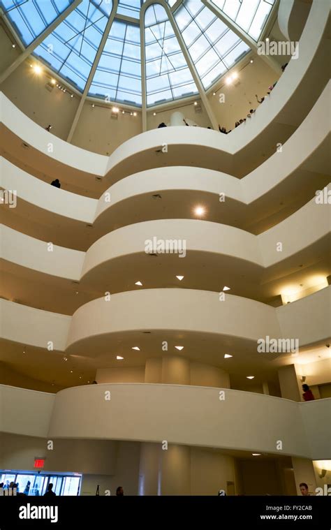 The interior of the Solomon R. Guggenheim Museum, Manhattan New York Stock Photo - Alamy