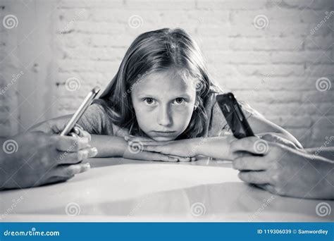 Parent Mobile Cell Smart Phone Addiction Neglecting Child Concept Shoot Stock Image - Image of ...