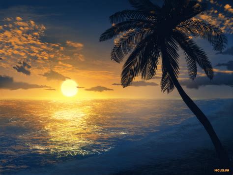 Evening Beach by mclelun on DeviantArt