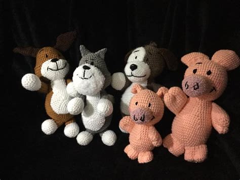 Crochet Dog Kipper Cartoon Dog Friend Tiger Jake Pig and - Etsy UK