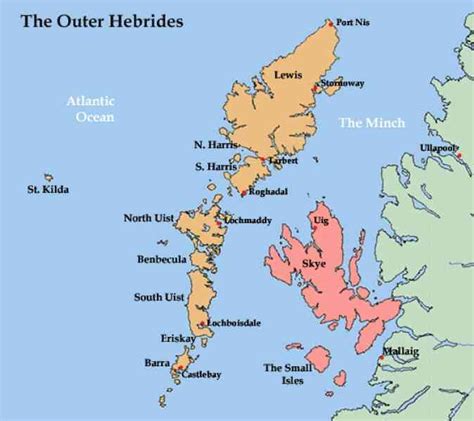 awesome Map Of Outer Hebrides | Outer hebrides, Hebrides, West coast scotland