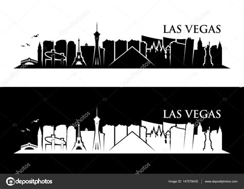 Las vegas skyline night wallpaper | Las Vegas skyline banners — Stock ...