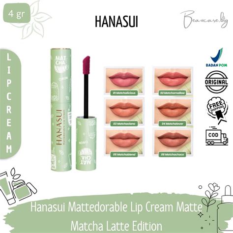 Jual HANASUI Mattedorable Lip Cream Matcha Latte Edition | Shopee Indonesia