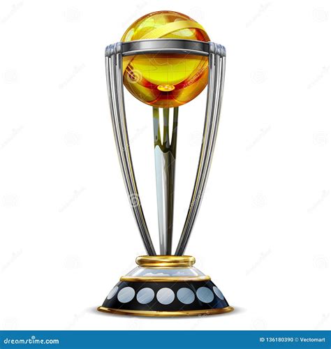 Realistic Cricket World Cup Trophy on Plain Background Stock Vector ...