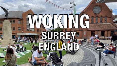 Woking Town Centre Street View, Surrey, UK, England 🇬🇧, 4K HDR - YouTube