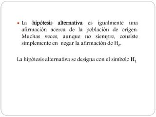 Hipotesis alternativa | PPT