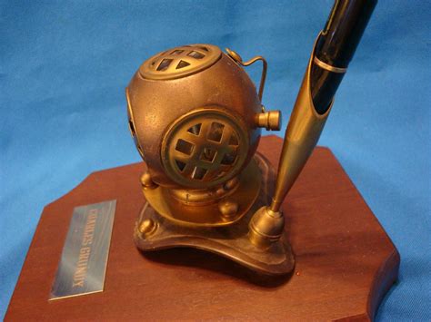 Vintage Brass Diving Helmet Pen Holder Nautical Desk Accessory From An Estate. $24.99, via Etsy ...