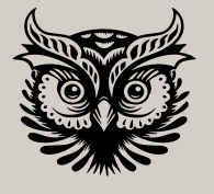 Cute blue owl face Illustration Wall decals for teenagers room - TenStickers