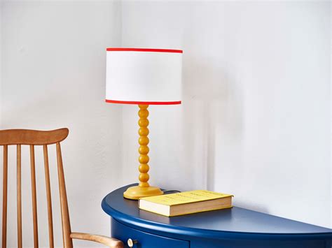 Bobbin Yellow Wooden Desk & Table Lamp | Oliver Bonas