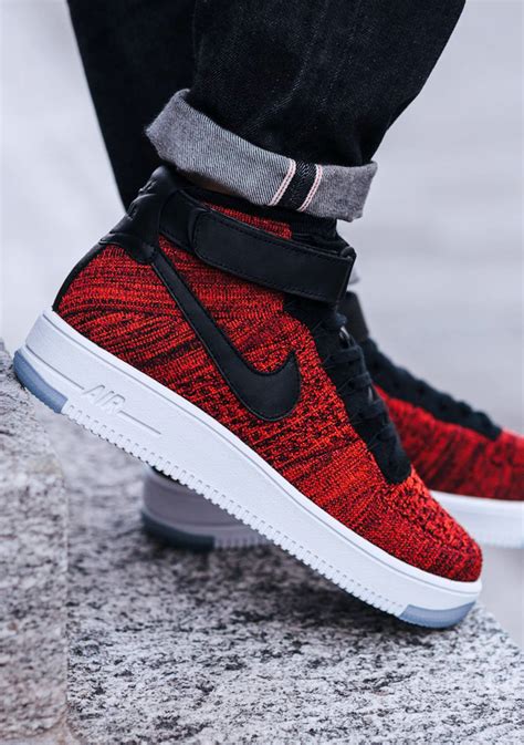 NIKE AF1 Ultra Flyknit Team Red × White × Black | SOLETOPIA