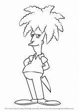 Learn How To Draw Sideshow Bob Terwilliger From The Simpsons  sketch template