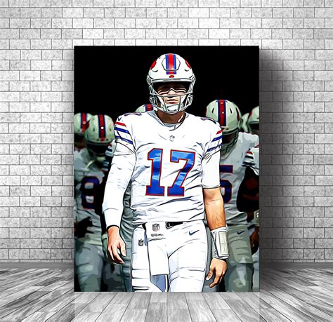 Buffalo Bills Poster / Josh Allen Print / Premium Wall Art / - Etsy