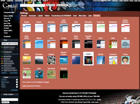 New Gmail Themes | The Java Jive