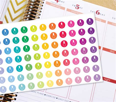 Planner Stickers Erin Condren Life Planner ECLP 77 Nail - Etsy