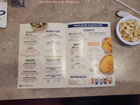 Menu at Skyline Chili fast food, Clearwater, Gulf to Bay Blvd Unit A