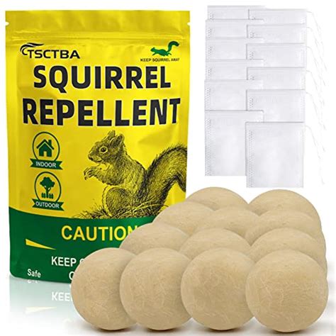 TSCTBA Squirrel Repellent Outdoor, Squirrel Repellent for Attic and Cars, Rodent Repellent ...