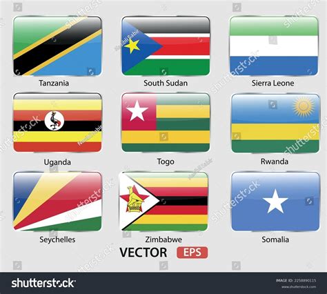 Vector Flags African Countries Illustration Design Stock Vector (Royalty Free) 2258890115 ...