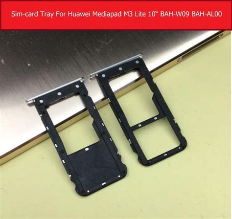 Genuine Sim Card Slot For Huawei Mediapad M3 Bah-al00 Bah-w09 Cpn-al00 Lte &wifi Version Sim ...