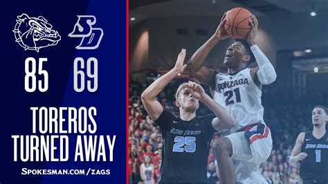 Recap and highlights: Rui Hachimura lifts No. 4 Gonzaga over San Diego to remain unbeaten in WCC ...
