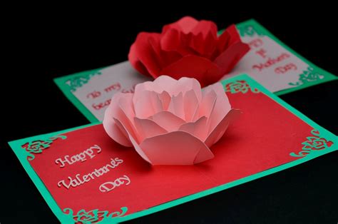 Rose Flower Pop Up Card Tutorial - Creative Pop Up Cards