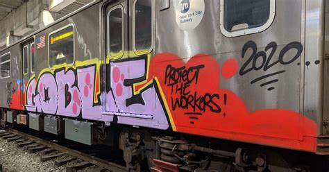 Subway Graffiti Commemorates Train Operator Killed in Blaze - THE CITY