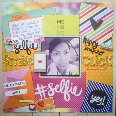 #Selfie Scrapbook Page Layout | Scrapbook pages, Scrapbook, Scrapbook ...