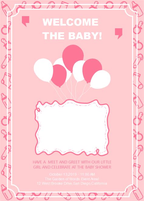 Customizable Baby Shower Invitation | Free Customizable Baby Shower ...