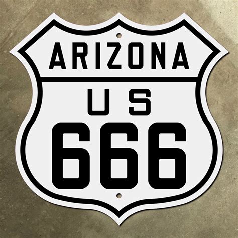 Arizona US Route 666 Devil's Highway Marker Road Sign 1926 - Etsy