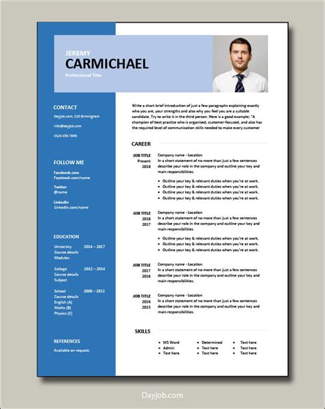 Arriba 88+ imagen template cv office word - Abzlocal.mx