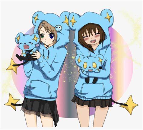 Collab With My Best - Cute Best Friend Anime Transparent PNG - 878x764 - Free Download on NicePNG